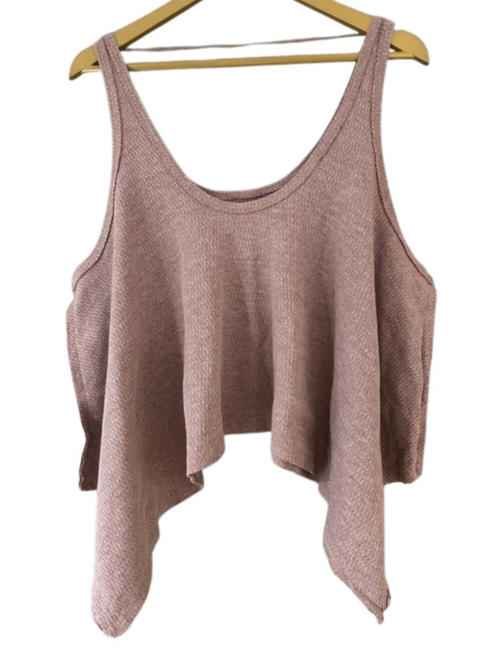 Free People We The Free Handkerchief Tank Dusty Mauve Flowy Boho Top